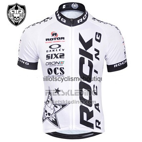 2015 Fietskleding Rock Racing Zwart en Wit Korte Mouwen en Koersbroek